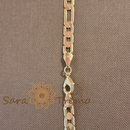 Lanț unisex placat cu aur – model lat 3 cu 1, modern, 55/60 cm [3]