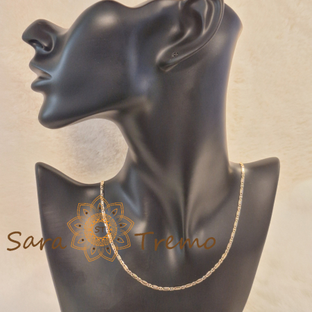 Lănțișor unisex placat cu aur – model deosebit cu plăcuțe 1 cu 1 [1]