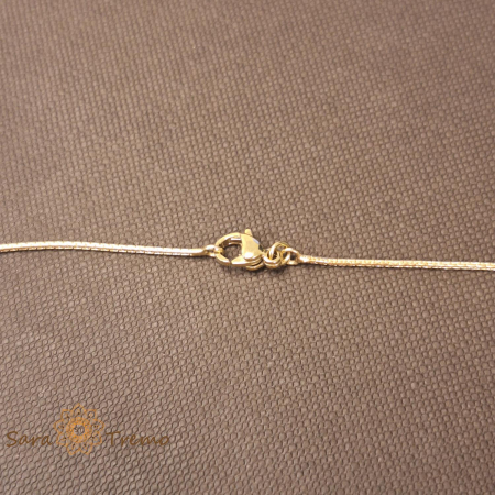 Lantisor unisex tip sarpe 45 cm placat 14k - fin, subtire [4]