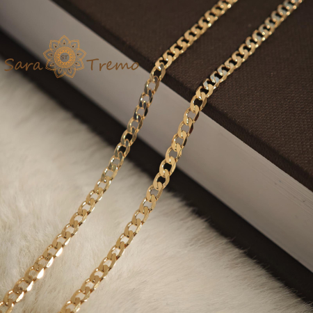 Lantul Arhetip Solaris – Lant Unisex 18K Brazilia cu Stanta, 60 cm, 3 mm [1]