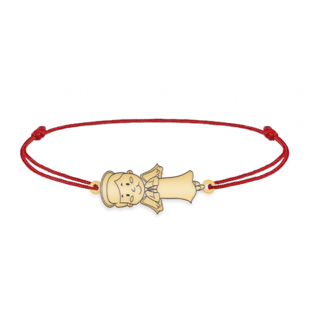 Idei de cadouri - Bratara cu ingeras si nume gravat - argint 925 placat cu aur 24K