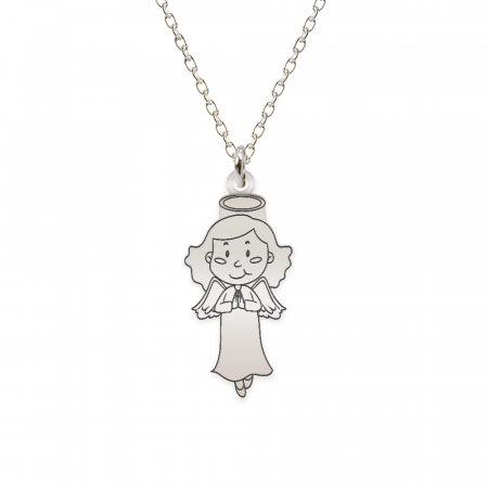 Little Angel - Colier personalizat fetita ingeras din argint 925 [1]