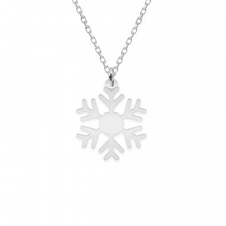 Little Snowflake - Colier personalizat fulg si litera din argint 925 [1]
