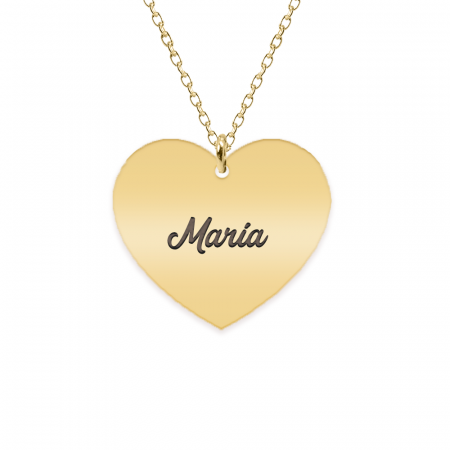 Lolita - Colier inima argint 925 placat cu aur galben 24K si cristal - personalizat cu nume [3]