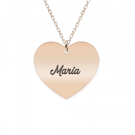 Lolita - Colier inima argint 925 placat cu aur roz si cristal - personalizat cu nume [3]