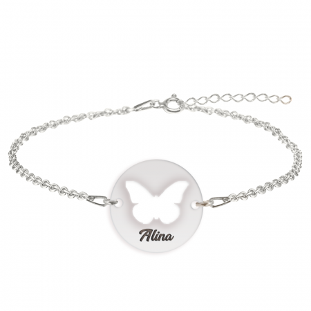 Lolo - Bratara argint 925 personalizata cu fluturas decupat din argint 925 [1]