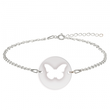 Bratari personalizate - Lolo - Bratara argint 925 personalizata cu fluturas decupat din argint 925