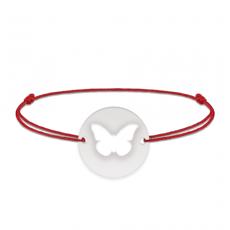 Lolo - Bratara personalizata snur cu fluturas decupat din argint 925 [3]