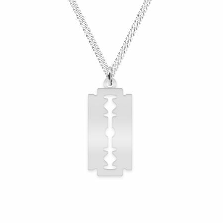 Louis - Colier personalizat dog tag si lama decupata din argint 925 [1]