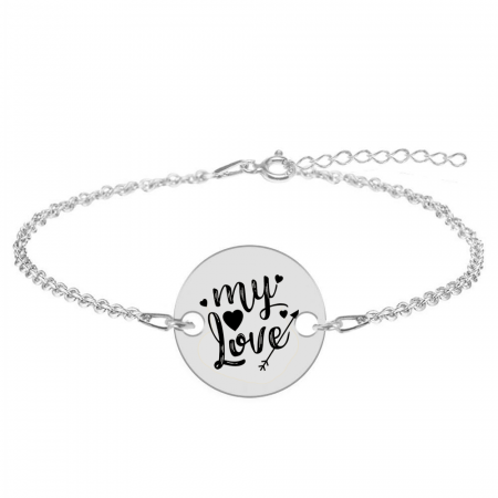 Bratari personalizate - Lover - Bratara personalizata argint 925 banut My Love