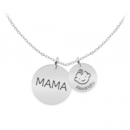 Mama - Colier argint 925 personalizat mama si copii - Banut [3]
