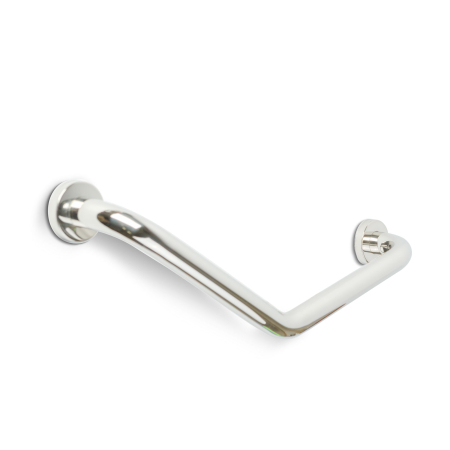 Casa si Gradina - Maner siguranta baie inox cromat 45 grade, bara sprijin cada si dus, suport perete 25+25 cm