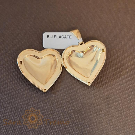 Medalion fotografic placat cu aur 18K, dimensiune mare 4 cm [0]