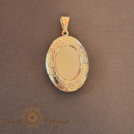 Medalioane fotografii - Medalion foto placat cu aur Sweet Memories - Bijuterie personalizată