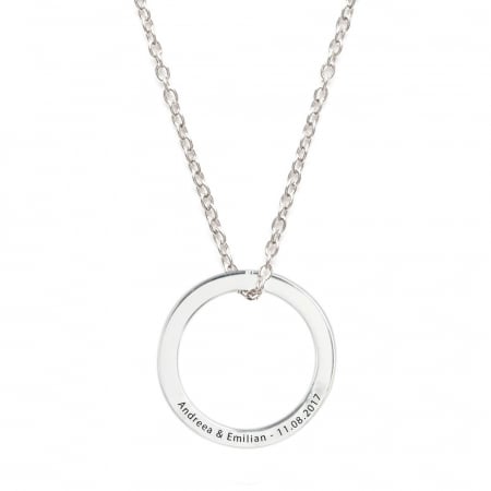 Lantisoare cu text personalizat din argint - Colier simplu sau personalizat cu text din argint 925 - 45 cm
