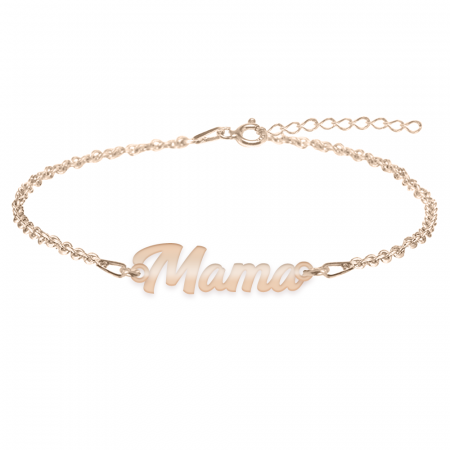 Bijuterii personalizate - Mommy - Bratara personalizata din argint 925 placat cu aur roz - Mama
