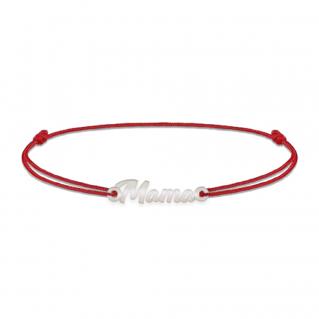 Mommy - Bratara personalizata snur cu inscriptia mama din argint 925 [1]