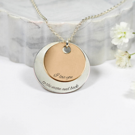 Colier cu banuti din argint personalizat cu nume sau texte - 45 cm [1]