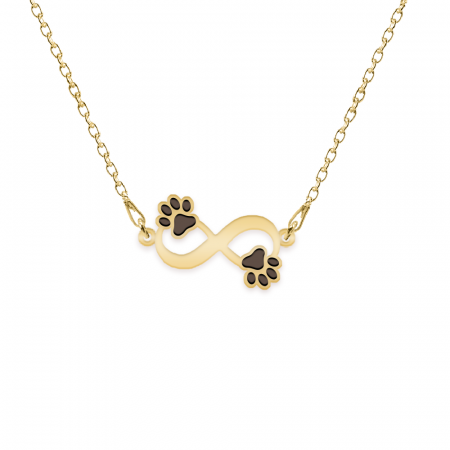 Niky - Colier personalizat infinit si labute cu nume din argint 925 placat cu aur galben 24K [1]