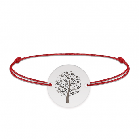 Nome - Bratara personalizata snur banut cu copac din argint 925 [1]