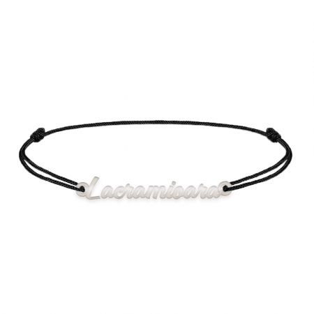 Nomine - Bratara snur personalizata cu nume din argint 925 [1]
