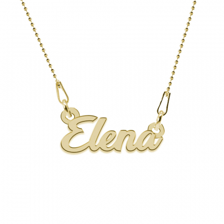 Nomine - Colier personalizat cu nume din argint 925 placat cu aur galben 24K - Lant bile [2]