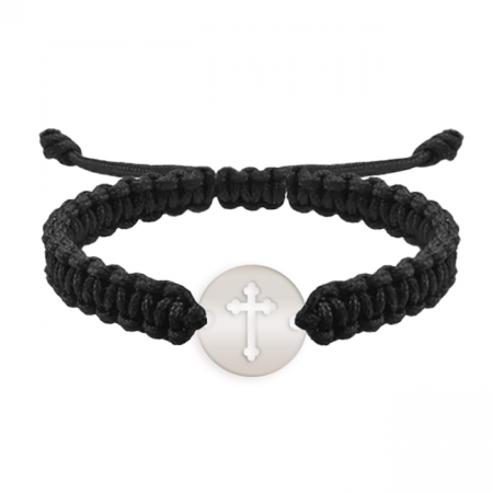 Cruciulite din argint - Bratara banut si cruciulita din argint 925