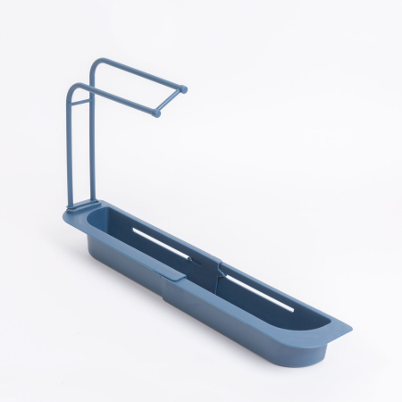 Casa si Gradina - Organizator pentru Chiuvetă Reglabil, Suport Bureți și Detergent, Albastru