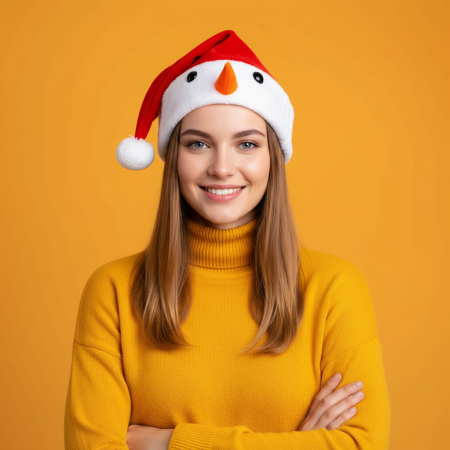 Casa si Gradina - Pălărie de Crăciun - Model Om de Zăpadă - 30 x 45 cm