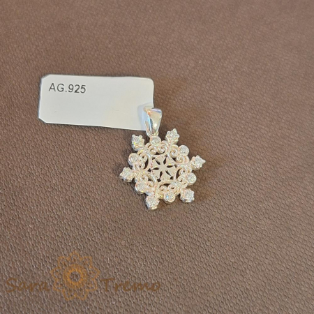 Pandantiv din argint SnowFlake - Bijuterie elegantă și delicată [0]