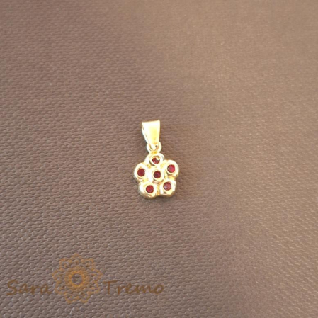 Pandantiv in forma de floare placat cu aur Queen of the World [0]