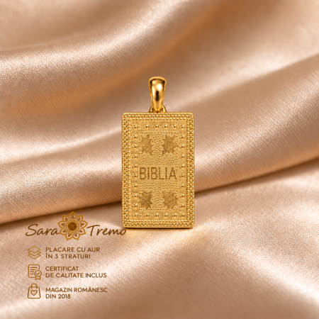 Pandantive - Pandantiv Biblia Aurie, placat cu aur 18K Brazilia | SaraTremo