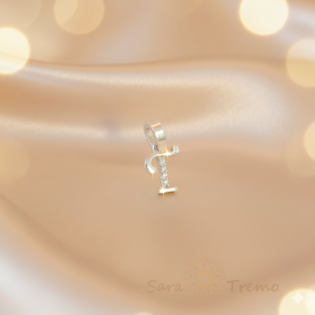 Bijuterii din argint - Pandantiv litera T din argint SaraTremo