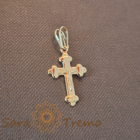 Pandantive - Cruciuliță clasică 2 cm cu Iisus Hristos reliefat