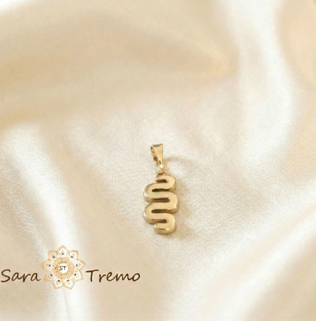 Pandantive - Pandantiv Val de Aur – Pandantiv mic placat 14K model serpuit 1.5 cm