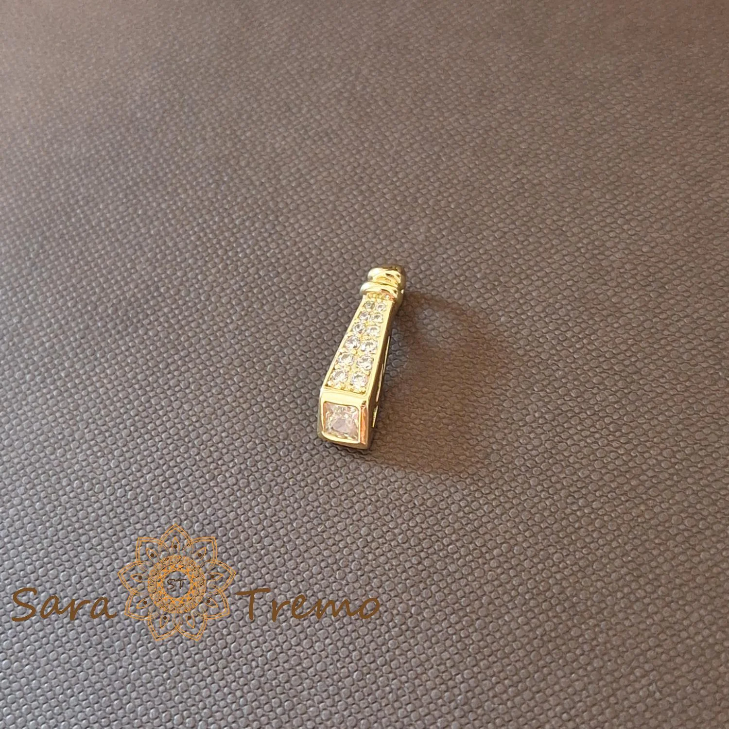 Pandantiv Semnatura Luminii – Pandantiv placat 14K cu zirconia, 1.5 cm [2]