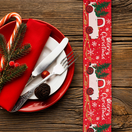 Panglică de Crăciun - roșie - 60 x 6,3 cm [1]