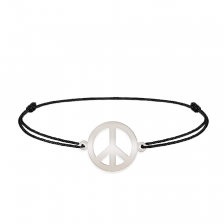 Bijuterii personalizate - Peace - Bratara personalizata semnul pacii din argint 925