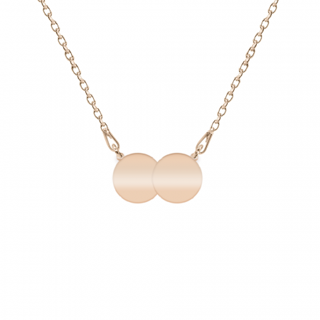Penny - Colier personalizat doi banuti din argint 925 placat cu aur roz [1]
