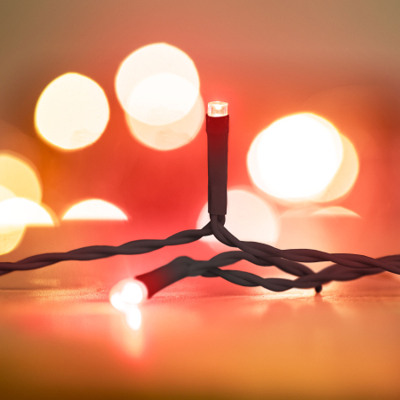 Pentru casa - Perdea luminoasă - 48 LED-uri roșii - 60 x 120 cm - 2 x AA