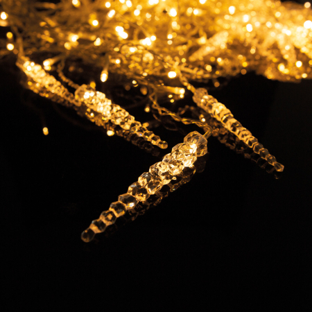 Perdea luminoasă LED - cu țurțuri - 3,5 x 0,7 m - 180 LED-uri alb cald - IP44 [2]