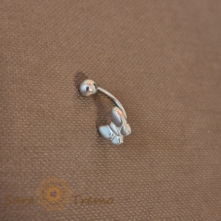 Piercing Buric din Argint cu Decor Fluture [1]