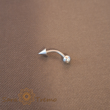Piercinguri - Piercing cu tija curbată, săgeată mare și bilă mare