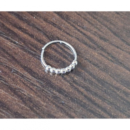 Piercing pentru nas din argint 925, model bilute - diametru 1 cm [1]