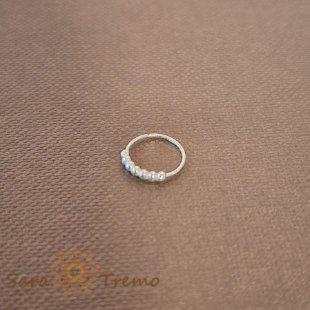 Piercing pentru nas din argint 925, model bilute - diametru 1 cm [0]