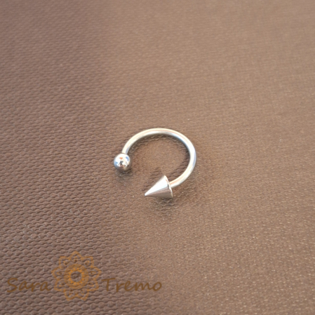 Piercing pentru ureche - Piercing Potcoavă din Titan cu Ambele Capete cu Filet