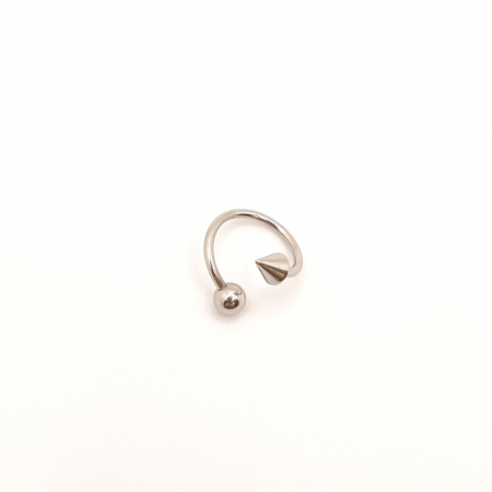 Piercing Spiralat din Titan cu Săgeată Mare și Bilă Mare [1]