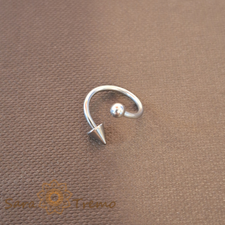Piercing pentru ureche - Piercing spirală cu design unic din titan