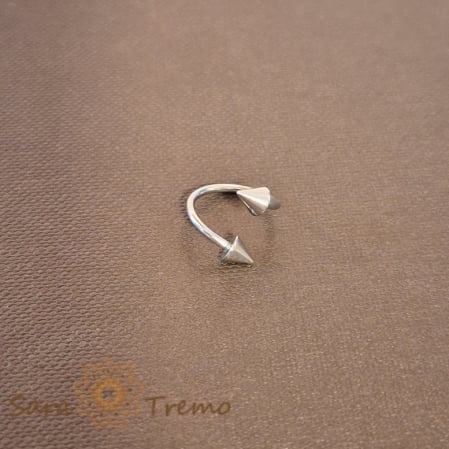 Piercing pentru ureche - Piercing Spirală cu Capete Săgeată din Titan Antialergic