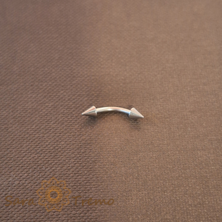 Piercinguri - Piercing Discret cu Tijă Curbată și Săgeți Mici din Titan